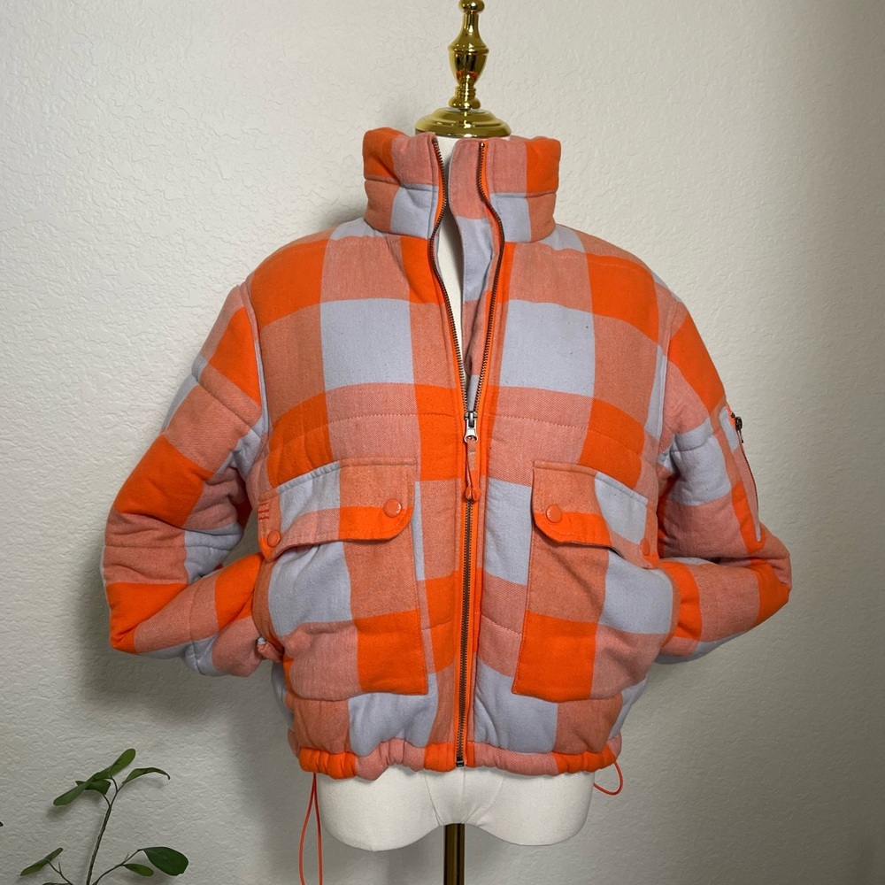 BDG Urban Outfitters Plaid Puffer Jacket